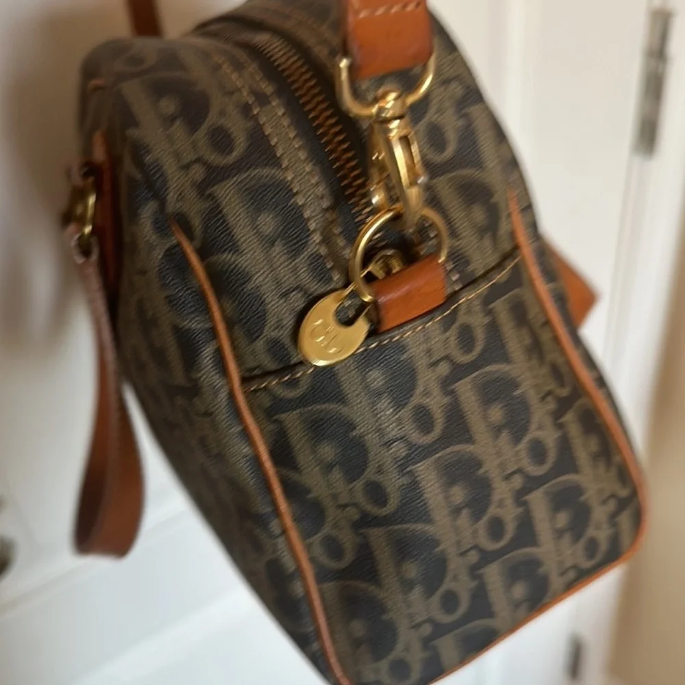 DIOR 2 way crossbody 11x8 trotter monogram black CLEAN/PRISTINE coated canvas - Picture 3 of 8